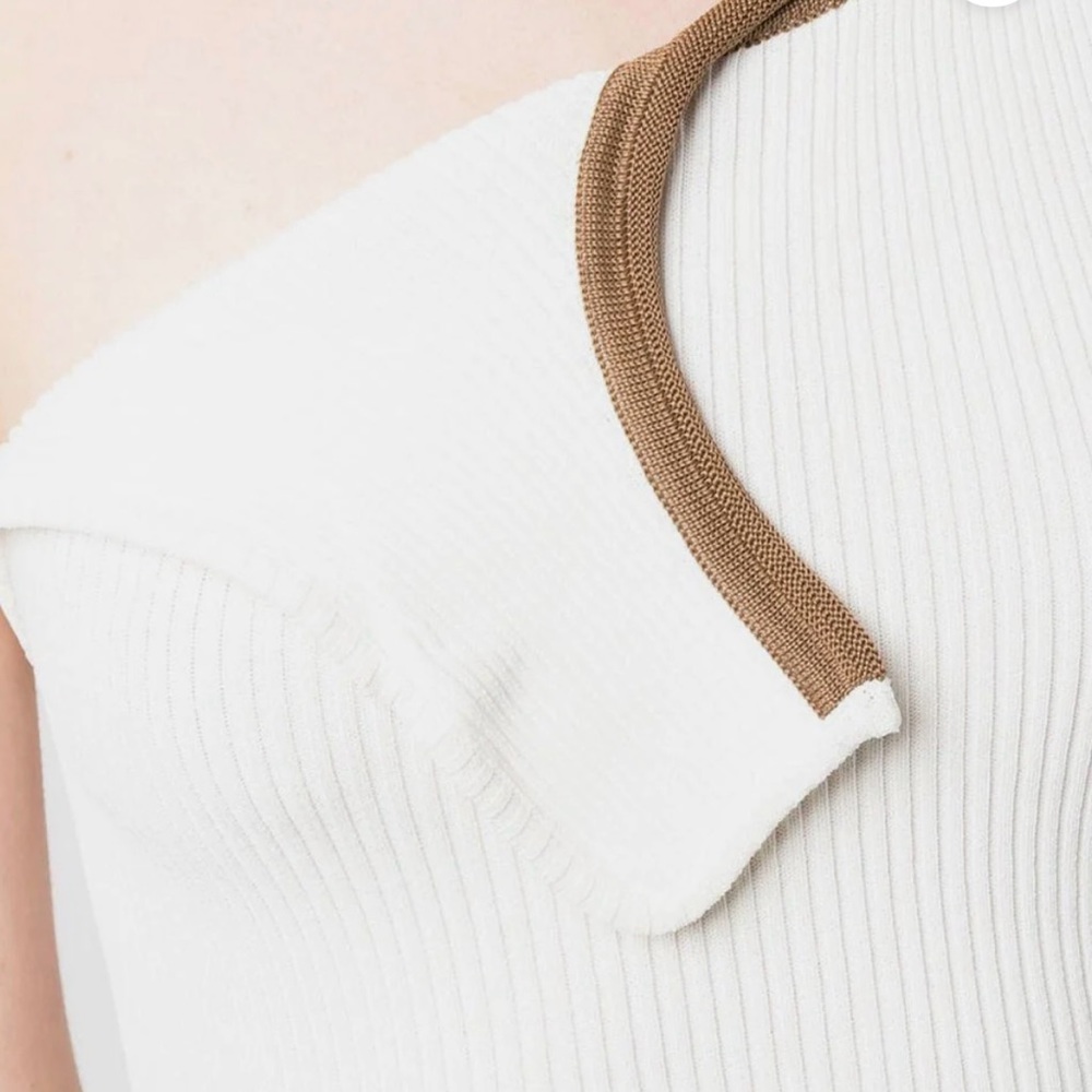 Jacquemus CREAM ‘ACENO’ ASYMMETRICAL TOP Size 38 (NWT) - Picture 3 of 7